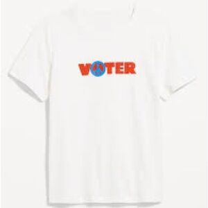 NWT Old Navy x Rock the Vote T-Shirt COLOR VOTER